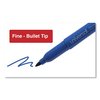 Universal Pen-Style Permanent Marker, Fine Bullet Tip, Blue, PK12 UNV07073